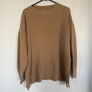 Aerie Camel Crewneck Sweatshirt Size S